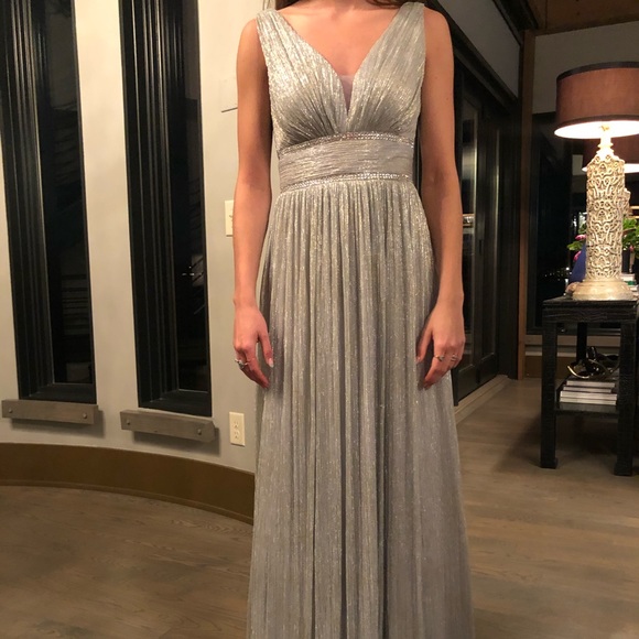 Grey and Gold Sparkle Dress - Picture 2 of 4